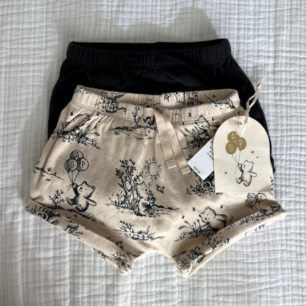 Baby Organic Cotton Brannan Bear Pull-On Shorts (2-Pack)